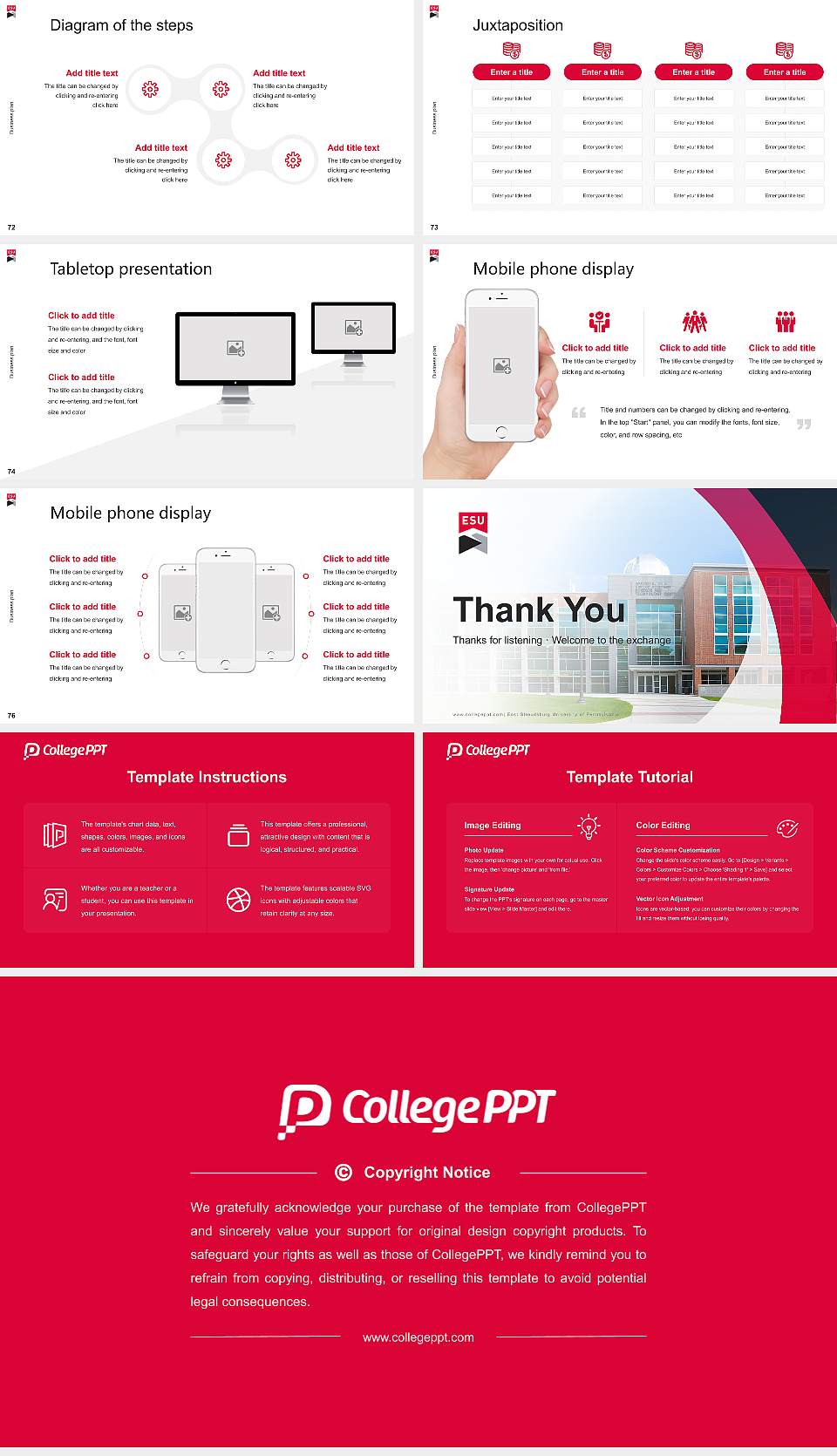 East Stroudsburg University of Pennsylvania Competition/Entrepreneurship Contest PPT Template16:9 ratio PPT effect preview image9