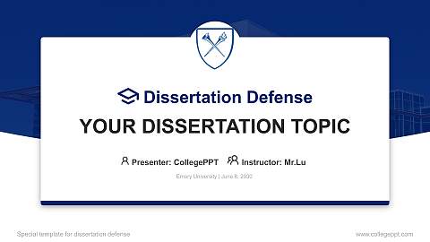 Emory University Graduation Thesis Defense PPT Template