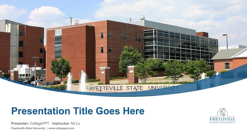 Fayetteville State University Course/Courseware Creation PPT Template16:9 ratio PPT effect preview image