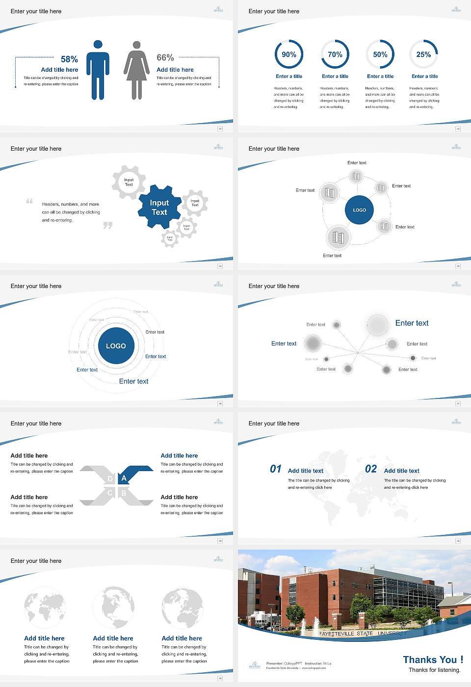 Fayetteville State University Course/Courseware Creation PPT Template16:9 ratio PPT effect preview image4
