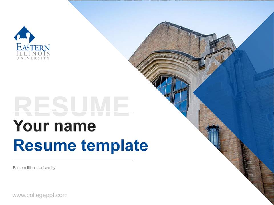 Eastern Illinois University Resume PPT Template4:3 ratio PPT effect preview image5