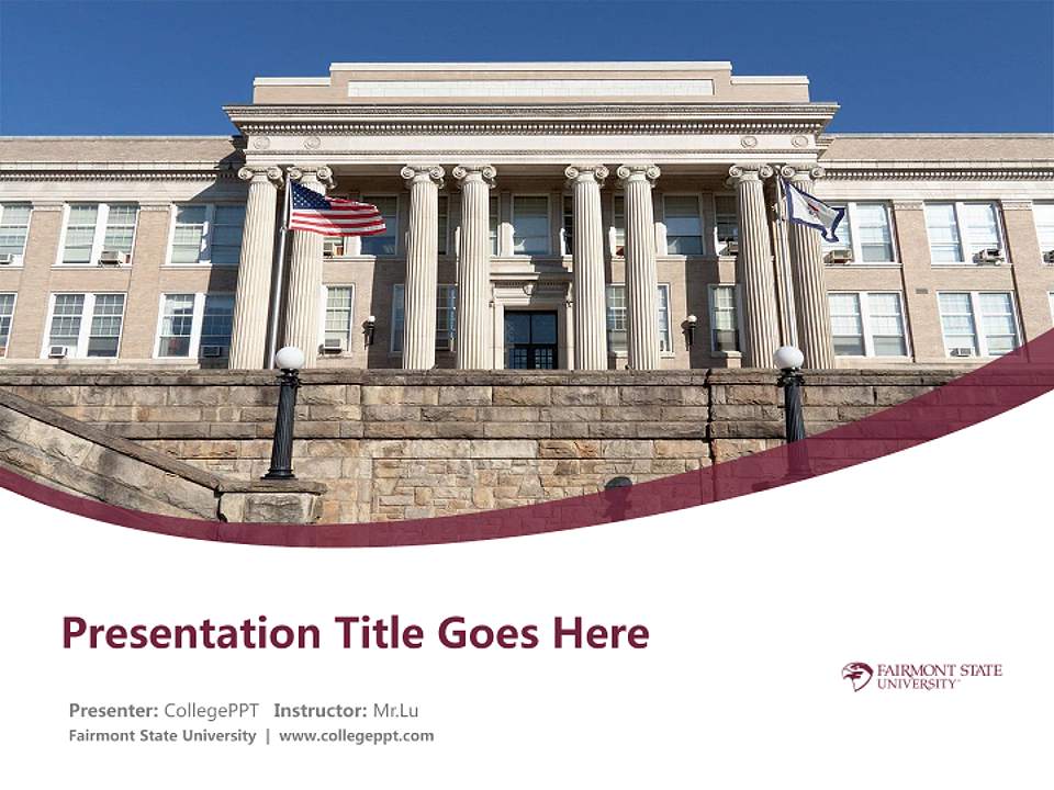 Fairmont State University Course/Courseware Creation PPT Template4:3 ratio PPT effect preview image5