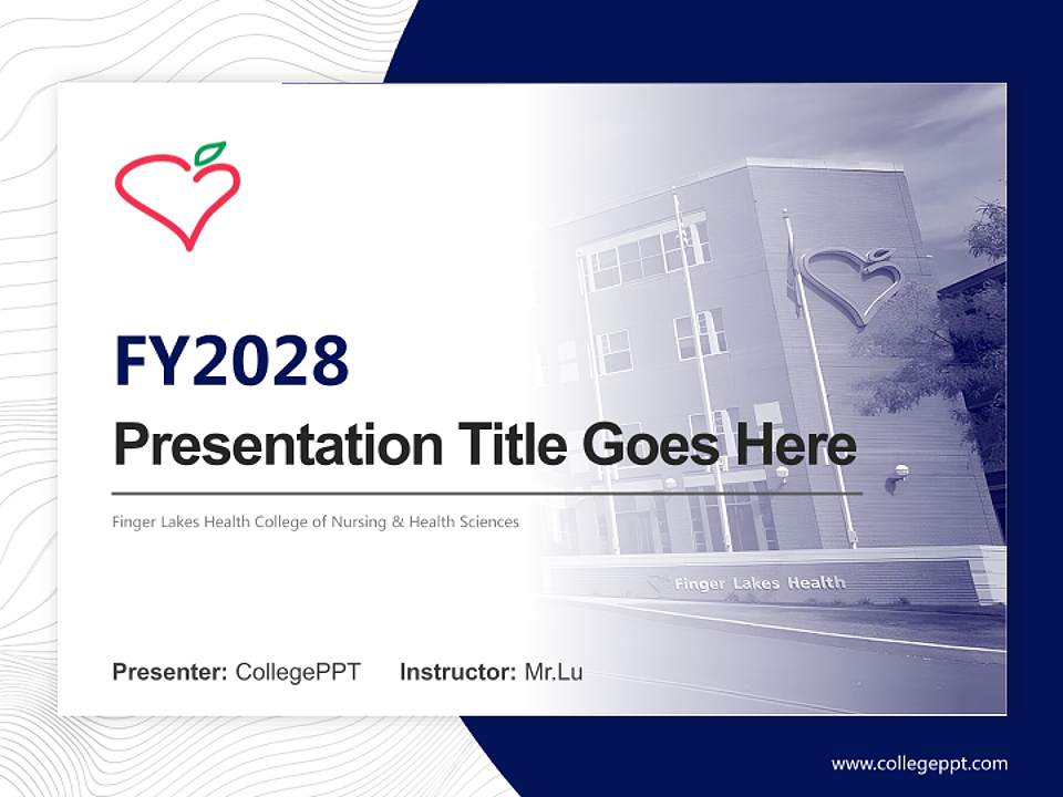 Finger Lakes Health College of Nursing & Health Sciences Academic Presentation/Research Findings Report PPT Template4:3 ratio PPT effect preview image5