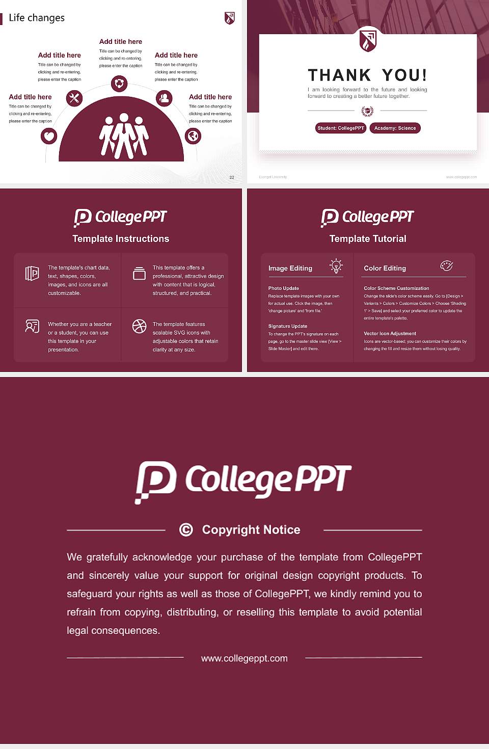 Evangel University National Scholarship Defense PPT Template4:3 ratio PPT effect preview image4