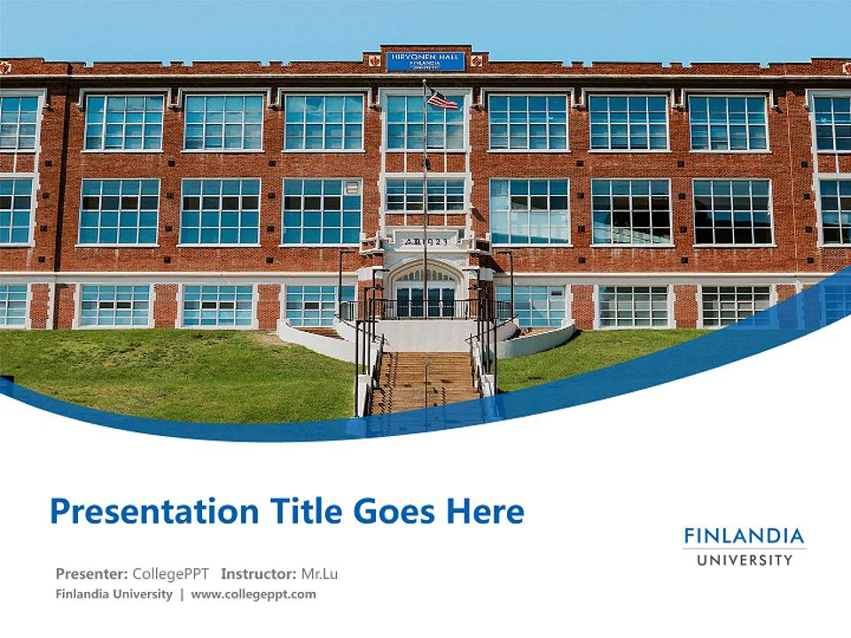 Finlandia University Course/Courseware Creation PPT Template4:3 ratio PPT effect preview image5
