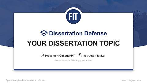 Fashion Institute of Technology Graduation Thesis Defense PPT Template