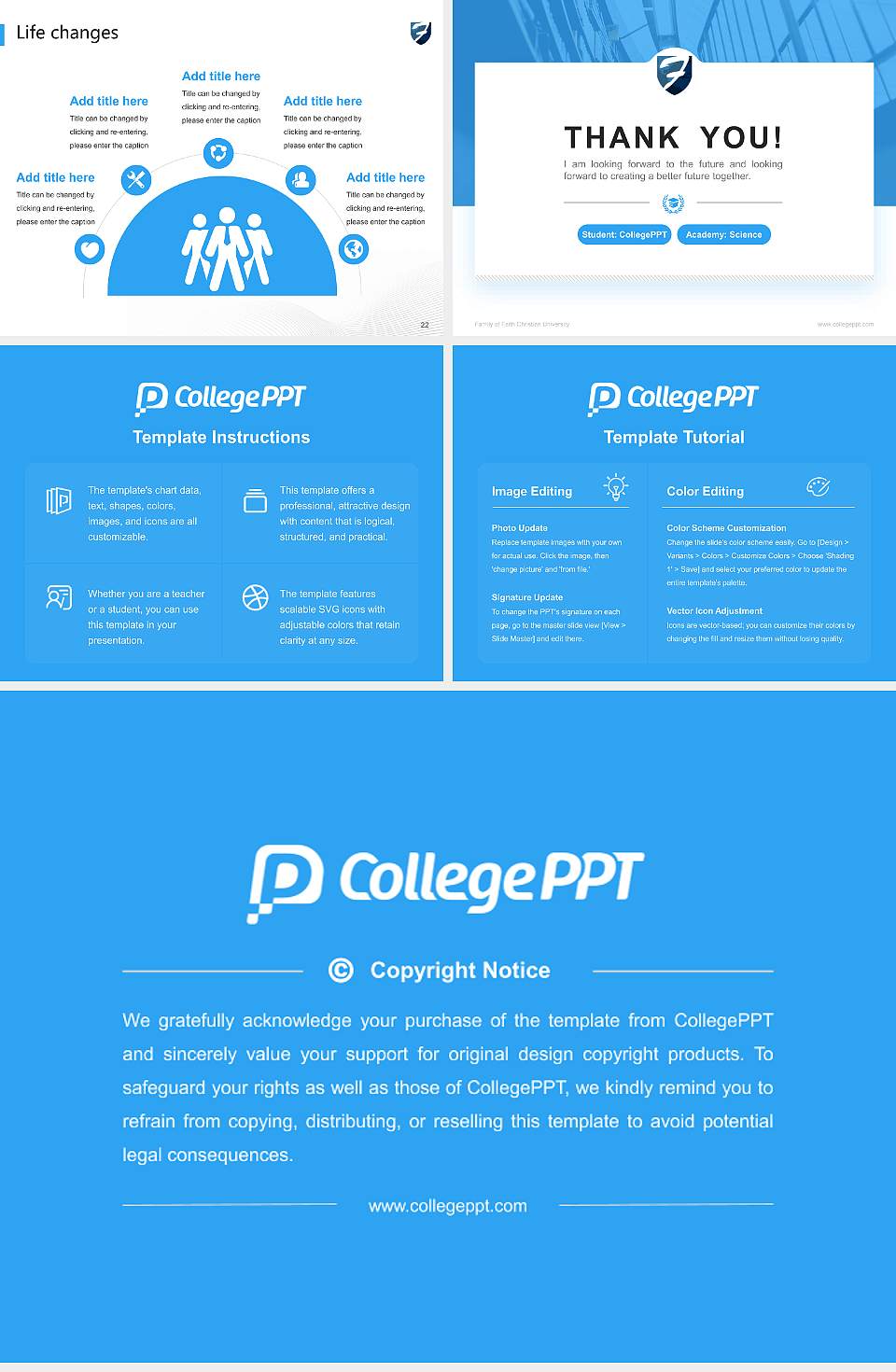 Family of Faith Christian University National Scholarship Defense PPT Template4:3 ratio PPT effect preview image4