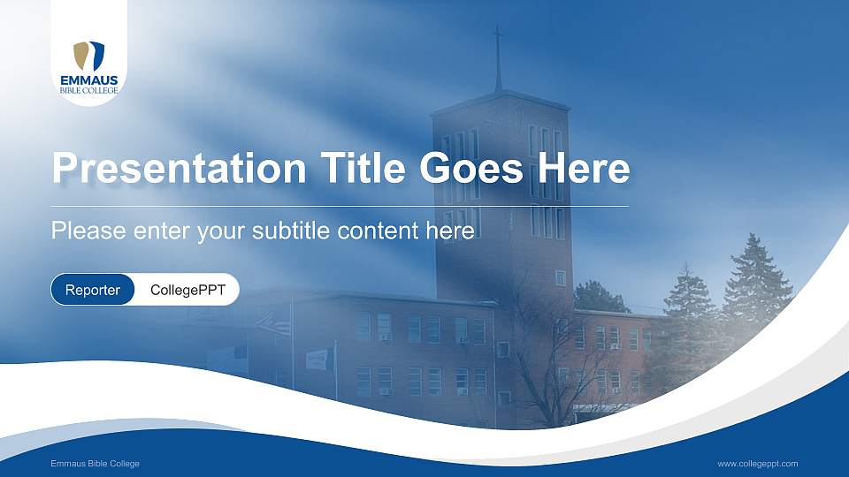 Emmaus Bible College Lecture Sharing and Networking Event PPT Template16:9 ratio PPT effect preview image