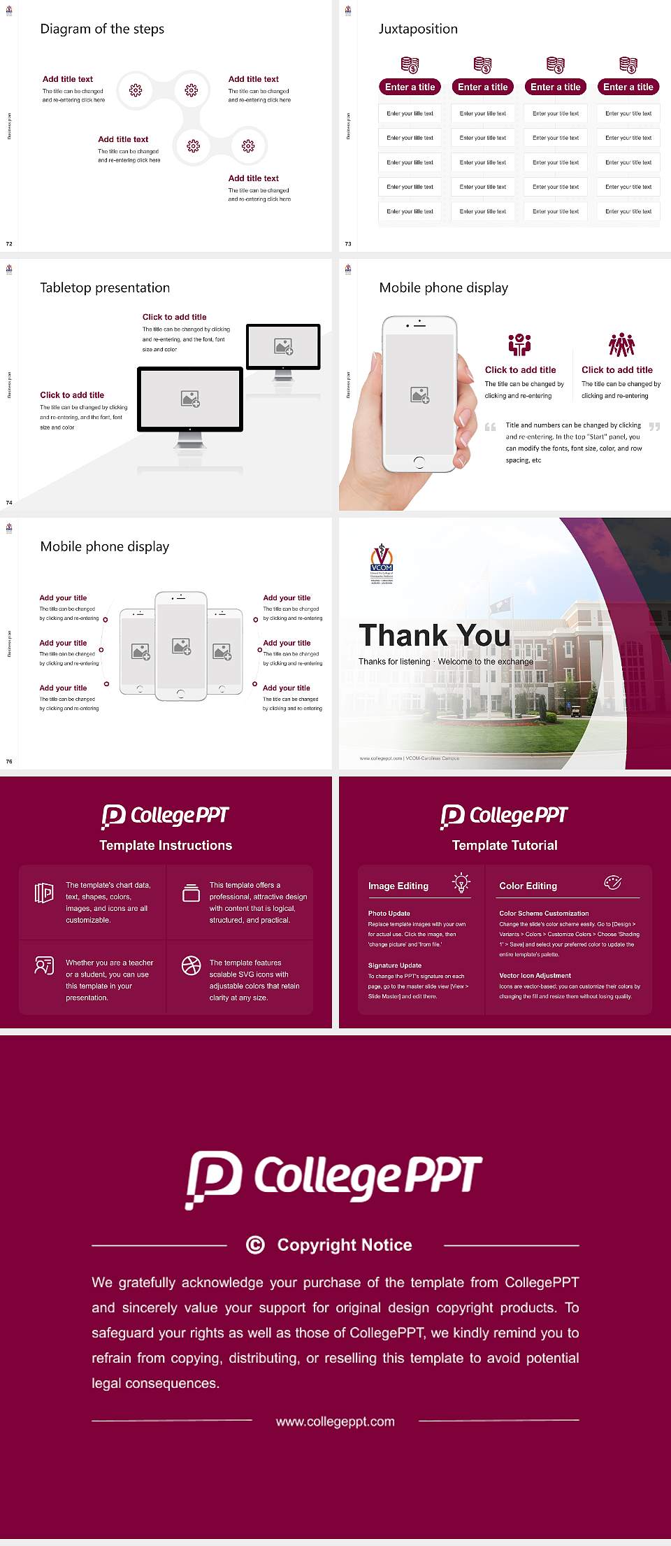 VCOM-Carolinas Campus Competition/Entrepreneurship Contest PPT Template4:3 ratio PPT effect preview image9