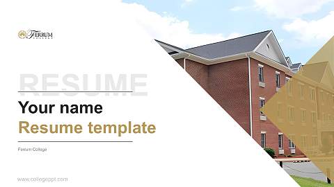 Ferrum College Resume PPT Template