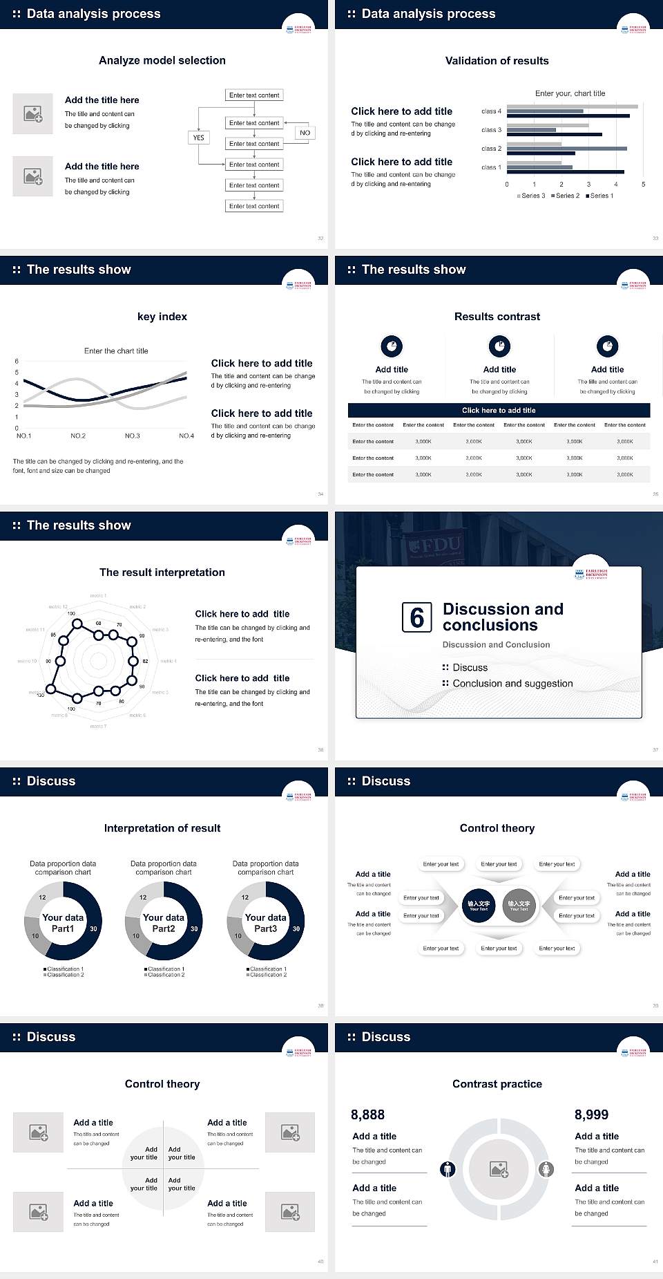 Fairleigh Dickinson University-Metropolitan Campus Graduation Thesis Defense PPT Template4:3 ratio PPT effect preview image5