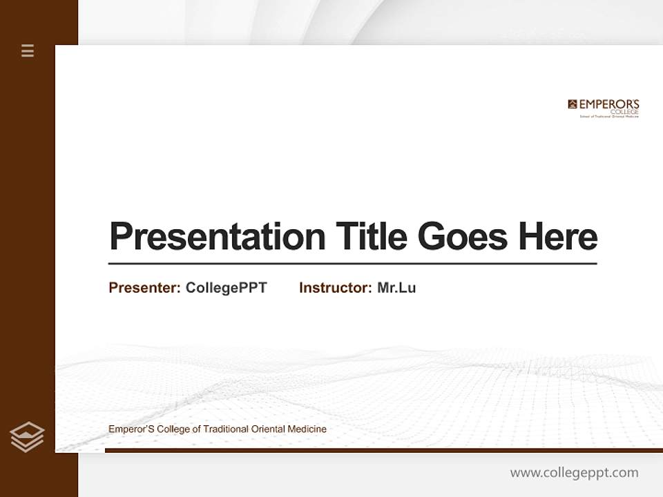 Emperor’S College of Traditional Oriental Medicine Thesis Proposal/Graduation Defense PPT Template4:3 ratio PPT effect preview image5