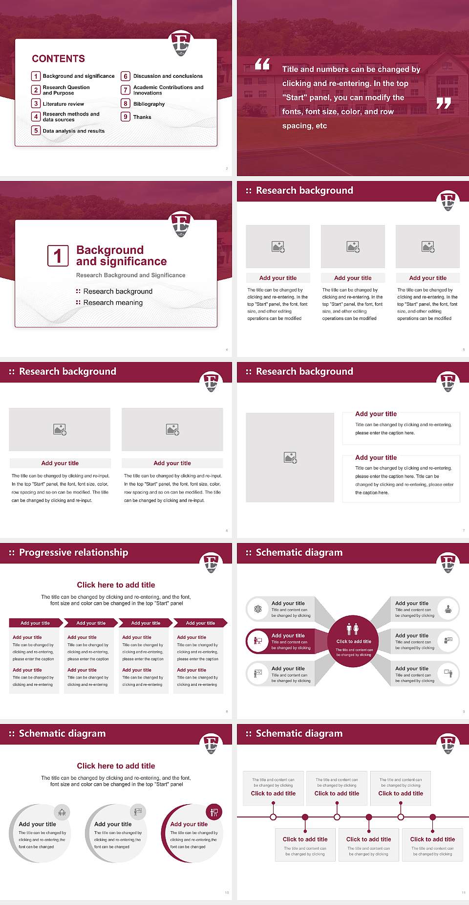 Eastern University Graduation Thesis Defense PPT Template4:3 ratio PPT effect preview image2