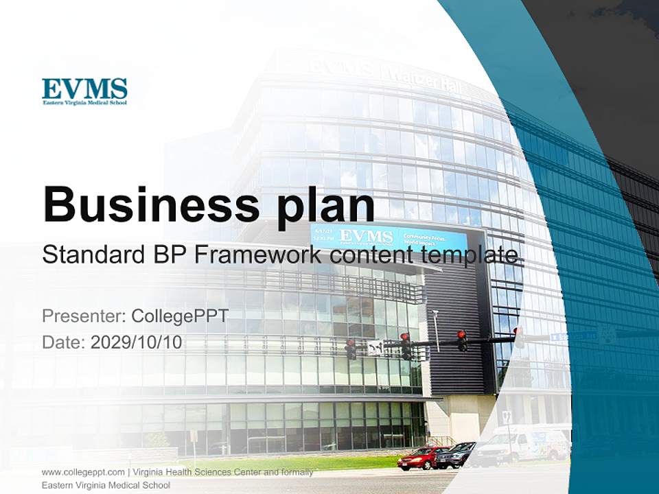 Virginia Health Sciences Center and formally Eastern Virginia Medical School Competition/Entrepreneurship Contest PPT Template4:3 ratio PPT effect preview image9