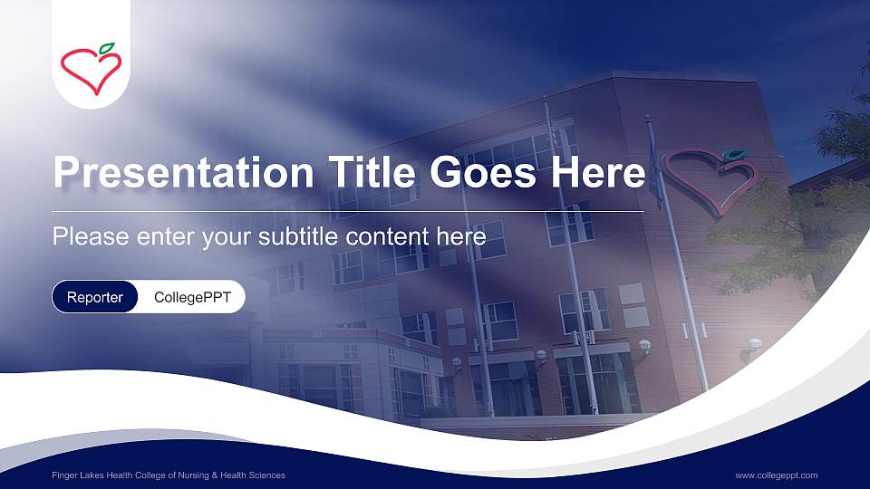Finger Lakes Health College of Nursing & Health Sciences Lecture Sharing and Networking Event PPT Template16:9 ratio PPT effect preview image