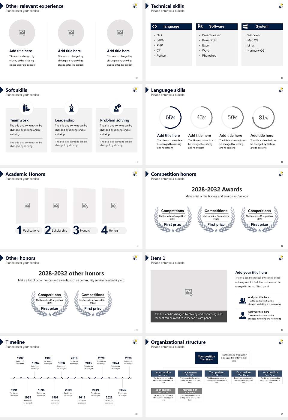 Ecclesia College Resume PPT Template16:9 ratio PPT effect preview image3