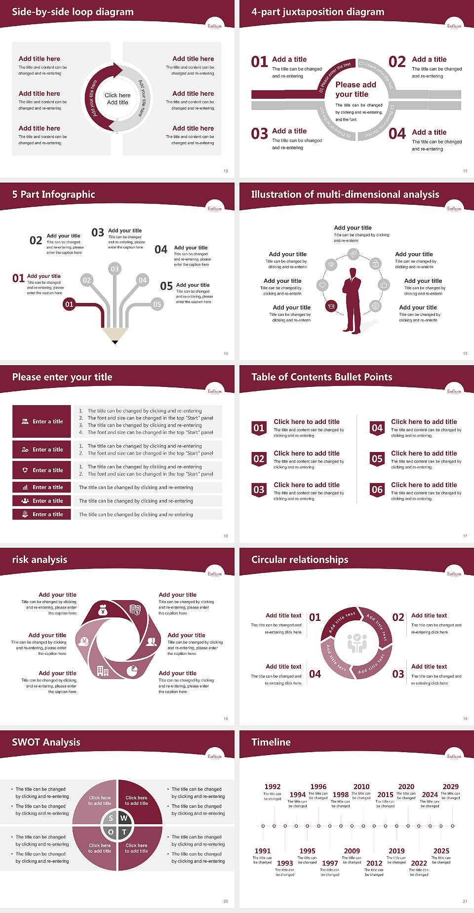 Earlham College Academic Presentation/Research Findings Report PPT Template4:3 ratio PPT effect preview image3