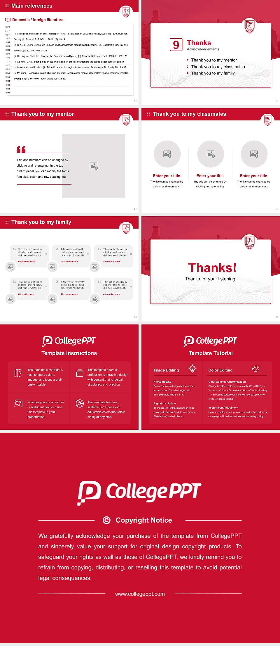 Fairfield University Graduation Thesis Defense PPT Template4:3 ratio PPT effect preview image7
