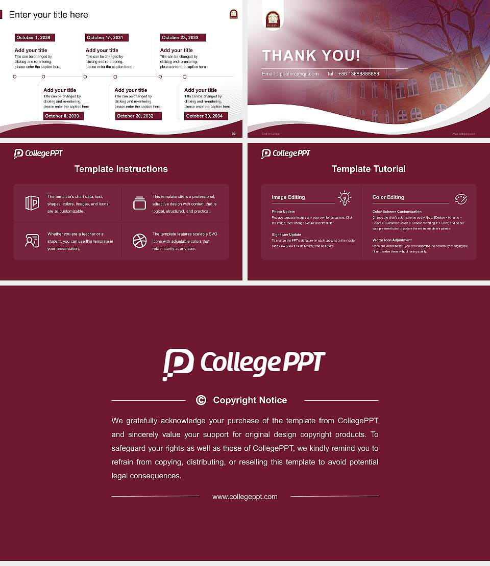 Erskine College Lecture Sharing and Networking Event PPT Template16:9 ratio PPT effect preview image4