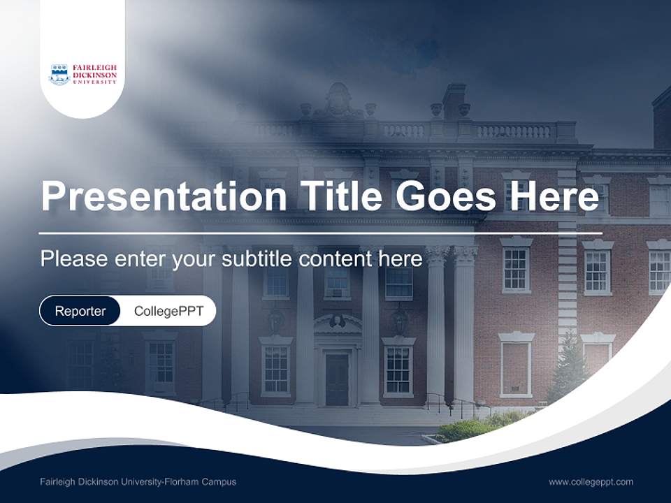 Fairleigh Dickinson University-Florham Campus Lecture Sharing and Networking Event PPT Template4:3 ratio PPT effect preview image4