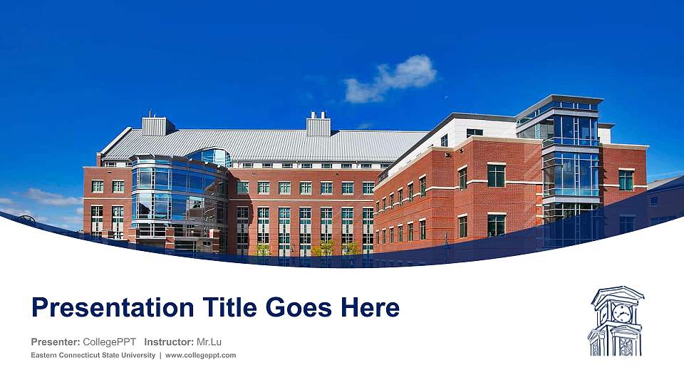 Eastern Connecticut State University Course/Courseware Creation PPT Template16:9 ratio PPT effect preview image