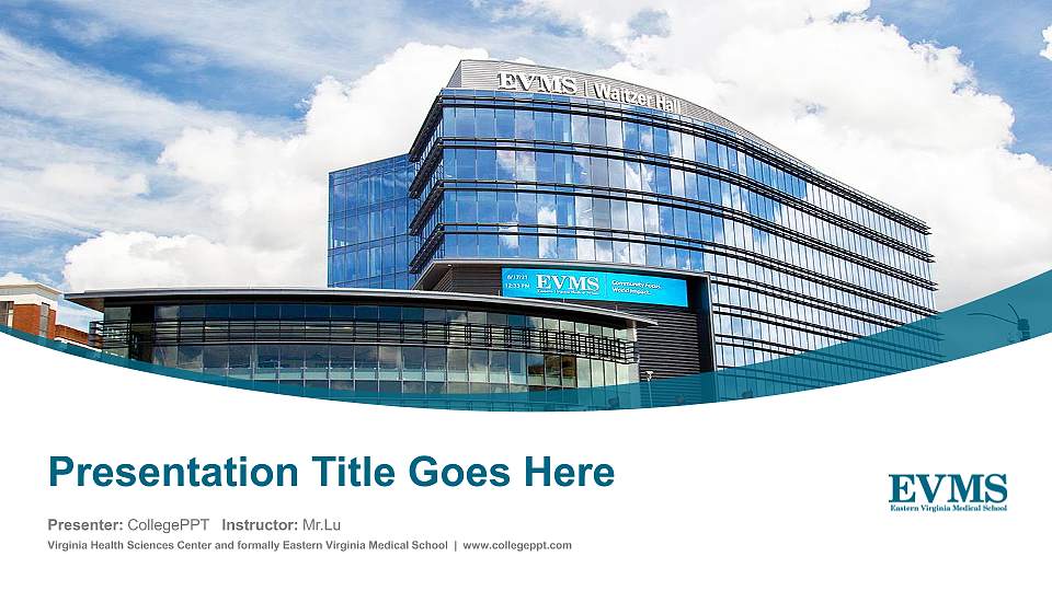 Virginia Health Sciences Center and formally Eastern Virginia Medical School Course/Courseware Creation PPT Template16:9 ratio PPT effect preview image