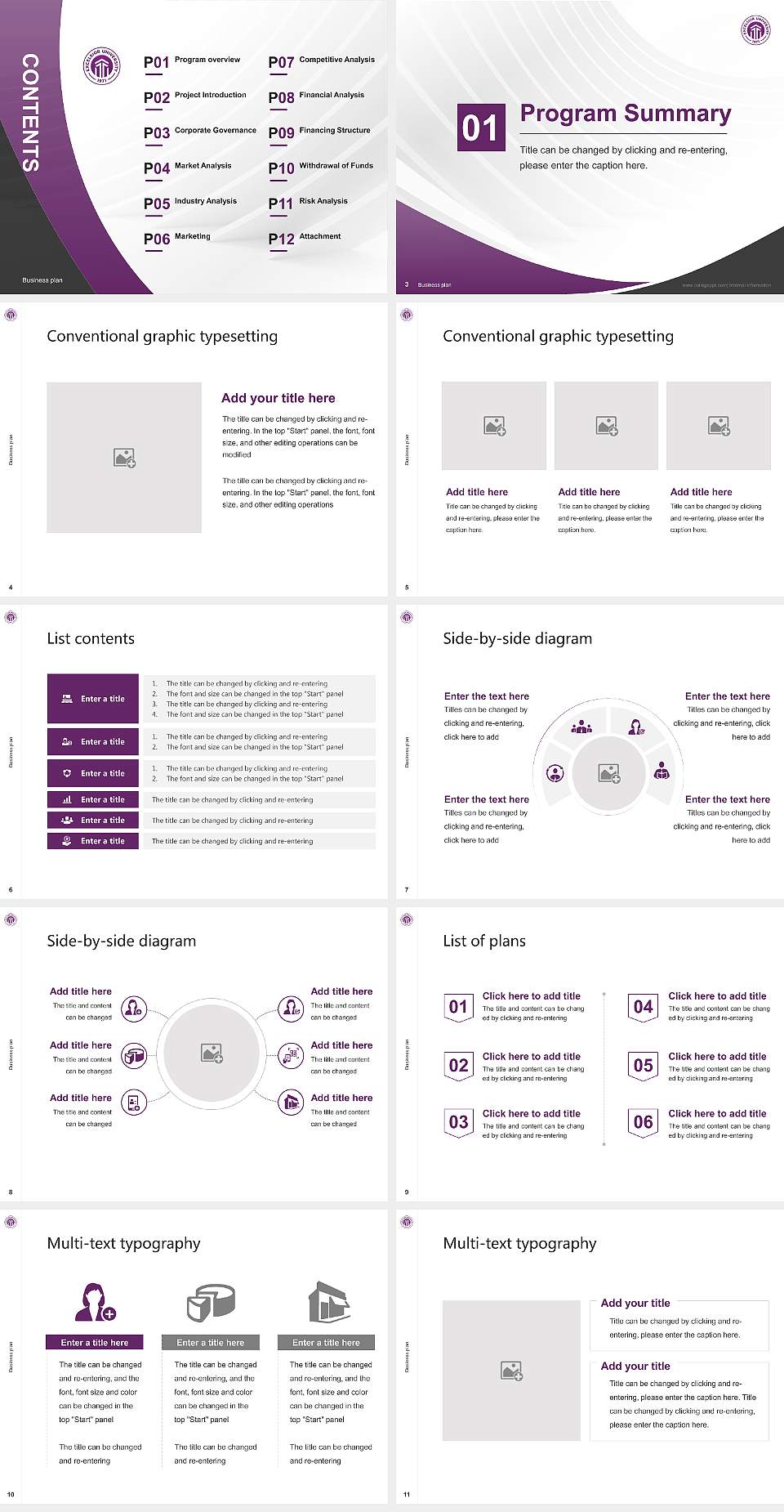 Excelsior College Competition/Entrepreneurship Contest PPT Template4:3 ratio PPT effect preview image2