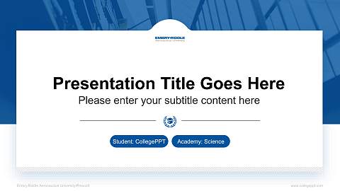 Embry-Riddle Aeronautical University-Prescott National Scholarship Defense PPT Template