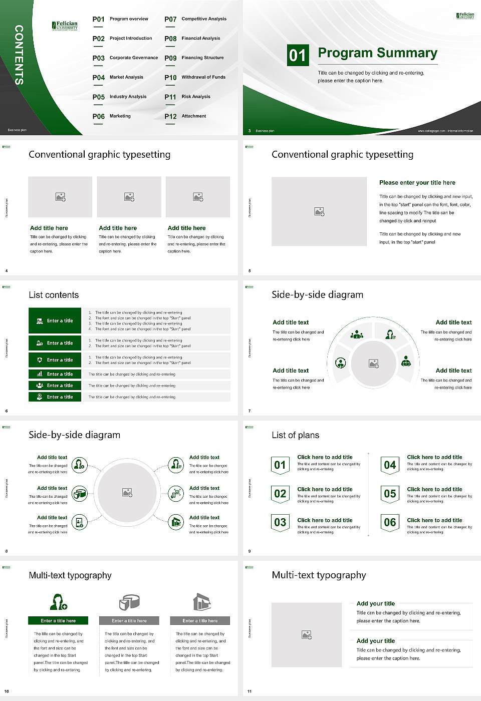 Felician University Competition/Entrepreneurship Contest PPT Template16:9 ratio PPT effect preview image2
