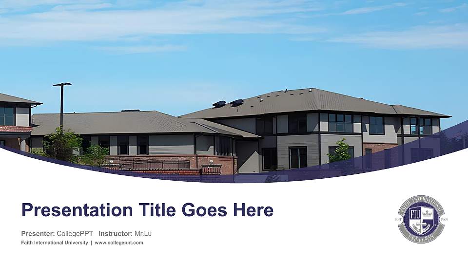 Faith International University Course/Courseware Creation PPT Template16:9 ratio PPT effect preview image