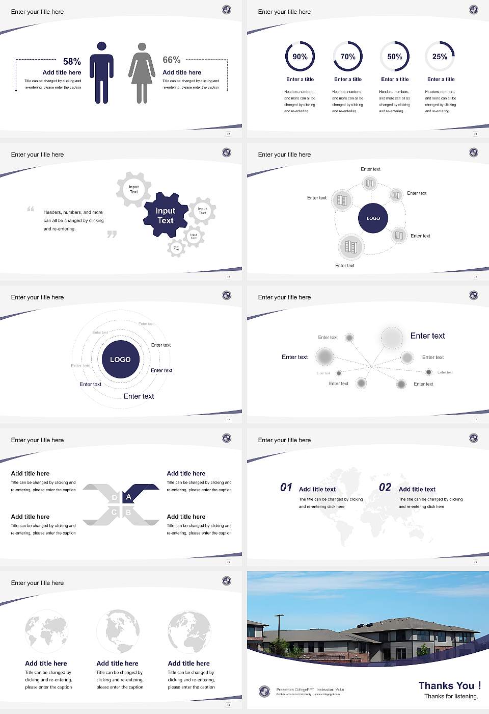 Faith International University Course/Courseware Creation PPT Template16:9 ratio PPT effect preview image4