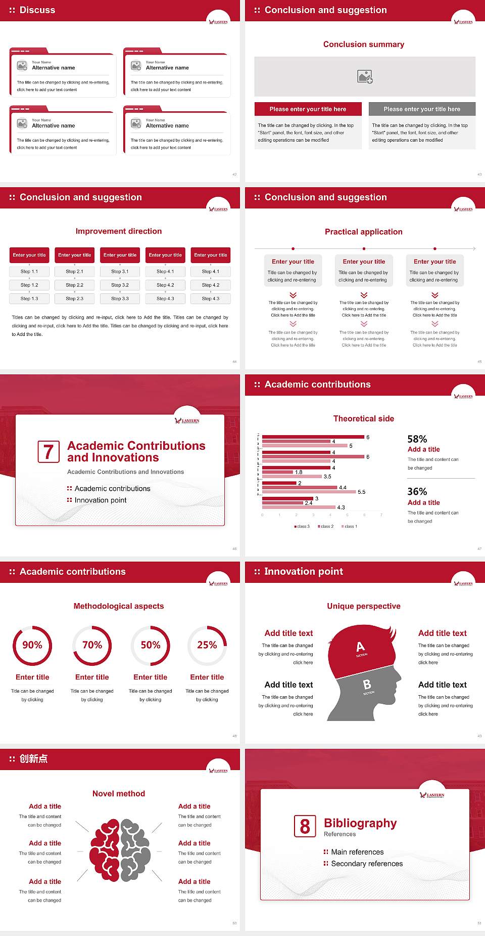 Eastern Washington University Graduation Thesis Defense PPT Template4:3 ratio PPT effect preview image6