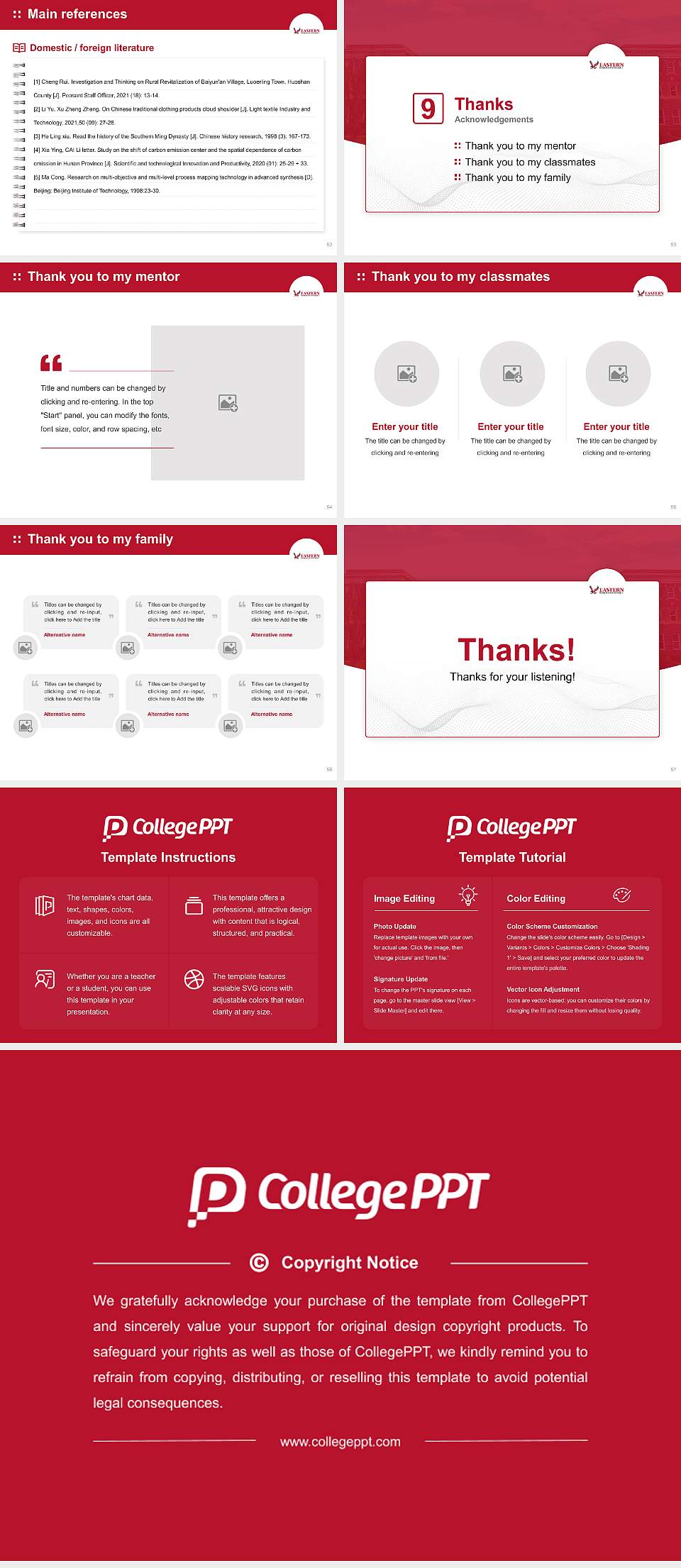 Eastern Washington University Graduation Thesis Defense PPT Template4:3 ratio PPT effect preview image7