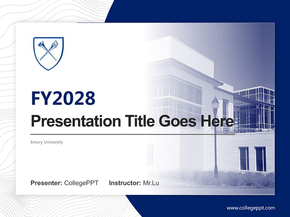 Emory University Academic Presentation/Research Findings Report PPT Template4:3 ratio PPT effect preview image5