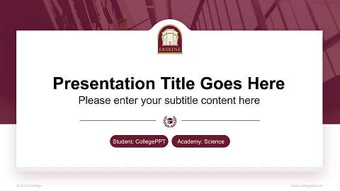 Erskine College National Scholarship Defense PPT Template
