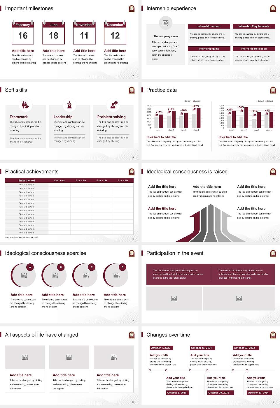 Erskine College National Scholarship Defense PPT Template16:9 ratio PPT effect preview image3