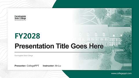 Farmingdale State College Academic Presentation/Research Findings Report PPT Template