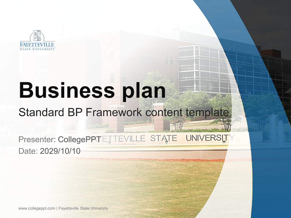 Fayetteville State University Competition/Entrepreneurship Contest PPT Template4:3 ratio PPT effect preview image9