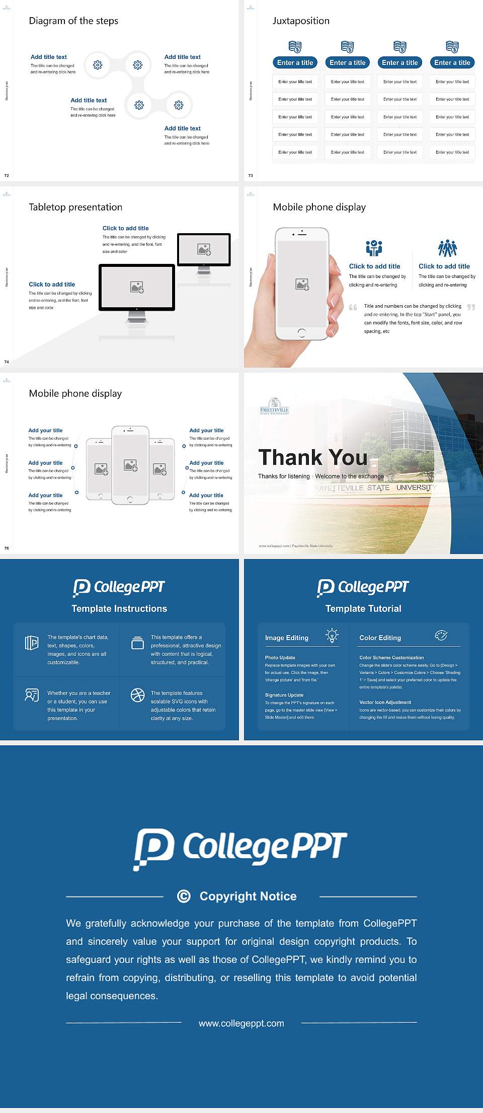 Fayetteville State University Competition/Entrepreneurship Contest PPT Template4:3 ratio PPT effect preview image9