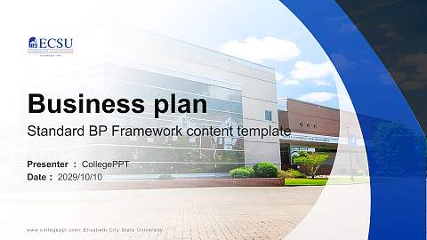 Elizabeth City State University Competition/Entrepreneurship Contest PPT Template