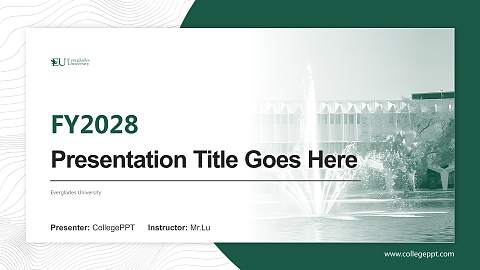 Everglades University Academic Presentation/Research Findings Report PPT Template