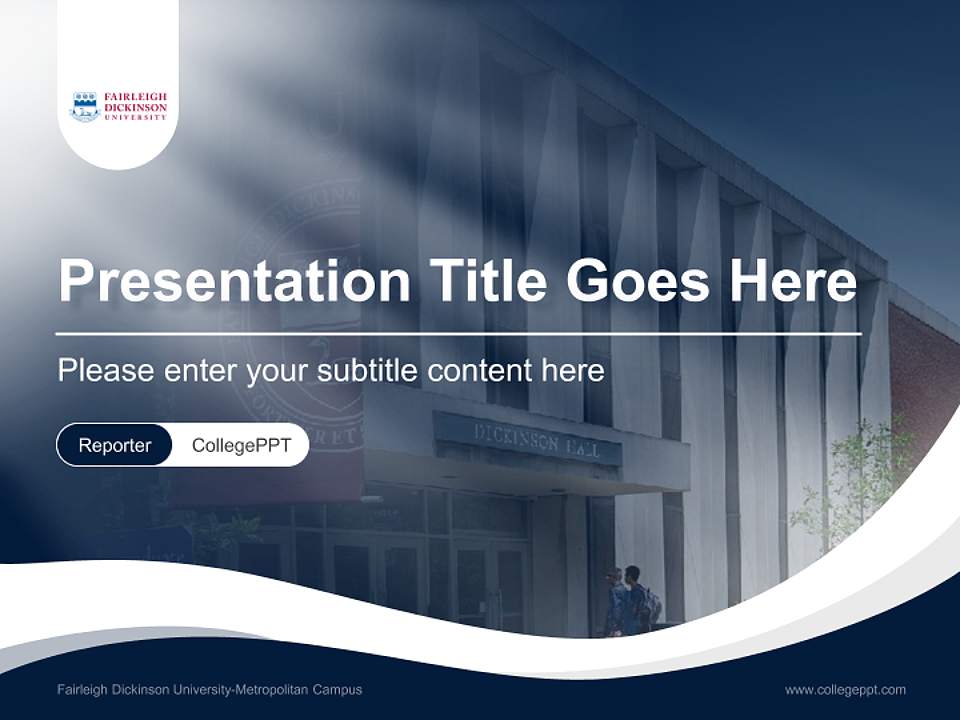Fairleigh Dickinson University-Metropolitan Campus Lecture Sharing and Networking Event PPT Template4:3 ratio PPT effect preview image4