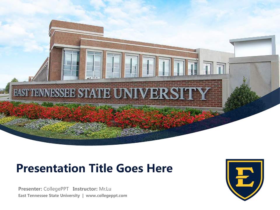East Tennessee State University Course/Courseware Creation PPT Template4:3 ratio PPT effect preview image5