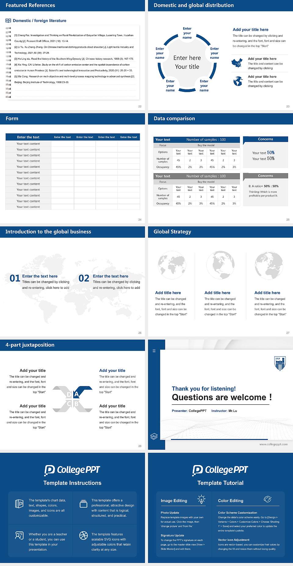 Emmanuel College Thesis Proposal/Graduation Defense PPT Template4:3 ratio PPT effect preview image4