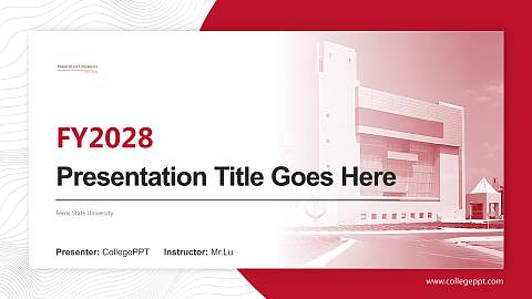 Ferris State University Academic Presentation/Research Findings Report PPT Template