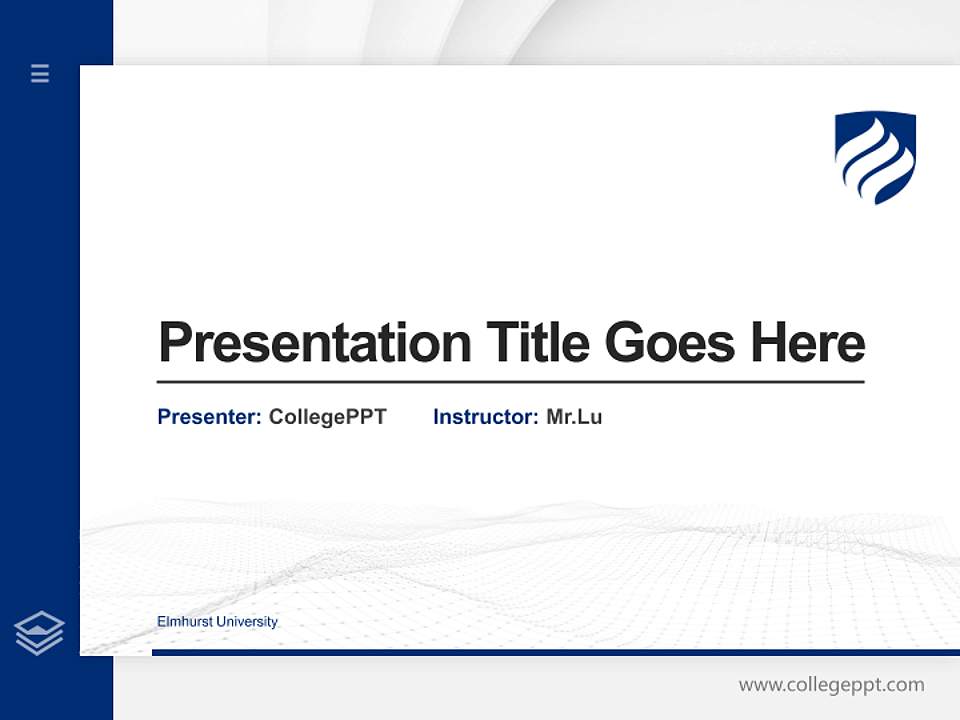 Elmhurst University Thesis Proposal/Graduation Defense PPT Template4:3 ratio PPT effect preview image5