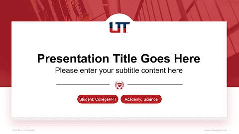 Utah Tech University National Scholarship Defense PPT Template