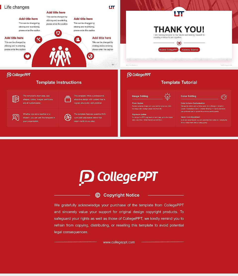 Utah Tech University National Scholarship Defense PPT Template16:9 ratio PPT effect preview image4