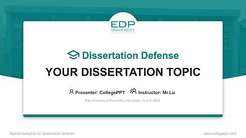 Edp University of Puerto Rico-Humacao Graduation Thesis Defense PPT Template