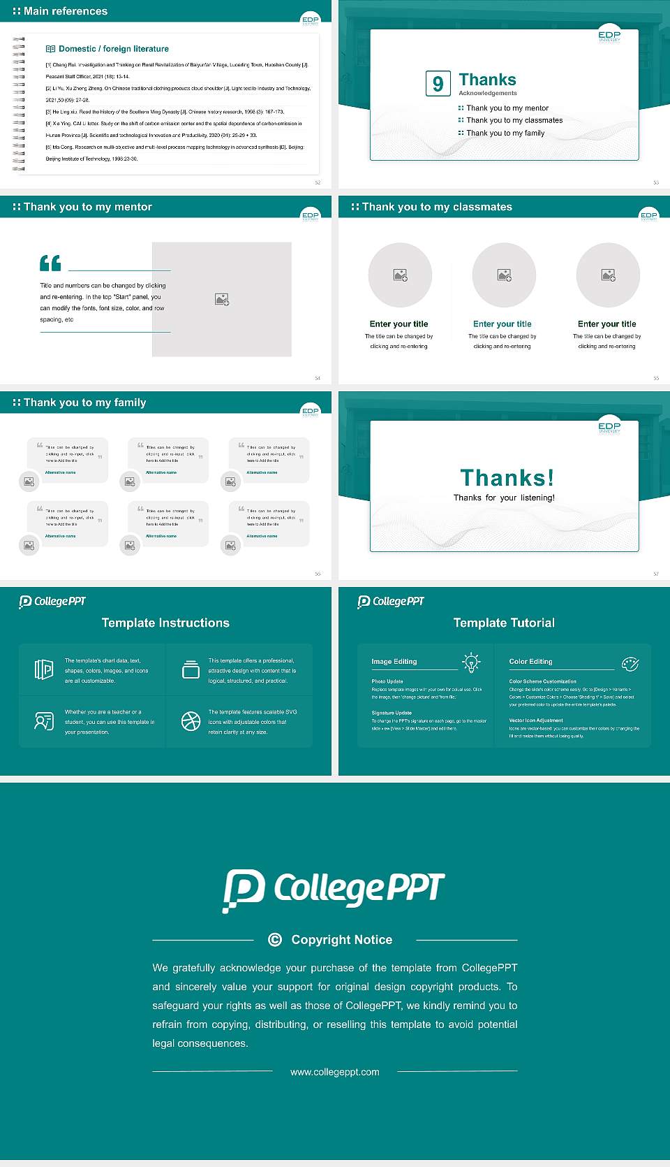 Edp University of Puerto Rico-Humacao Graduation Thesis Defense PPT Template16:9 ratio PPT effect preview image7